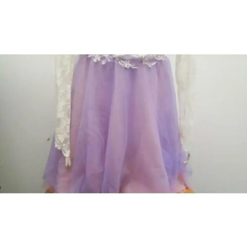 Pre-Owned Dance Costume Gallery 14281 Small Child Purple Dress Lyrical Rhinesto